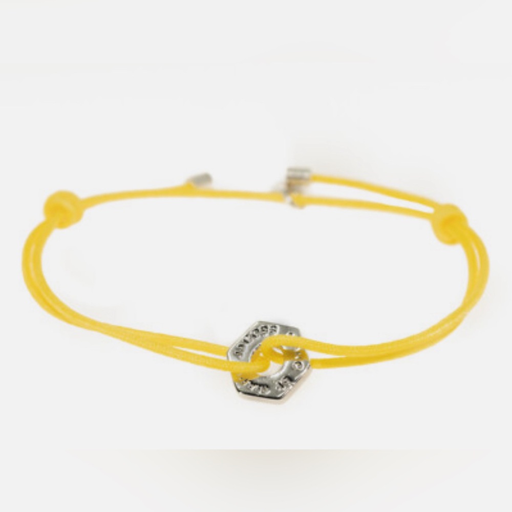 Marc by Marc Jacobs Yellow Double Cord Bracelet with Silver Charms